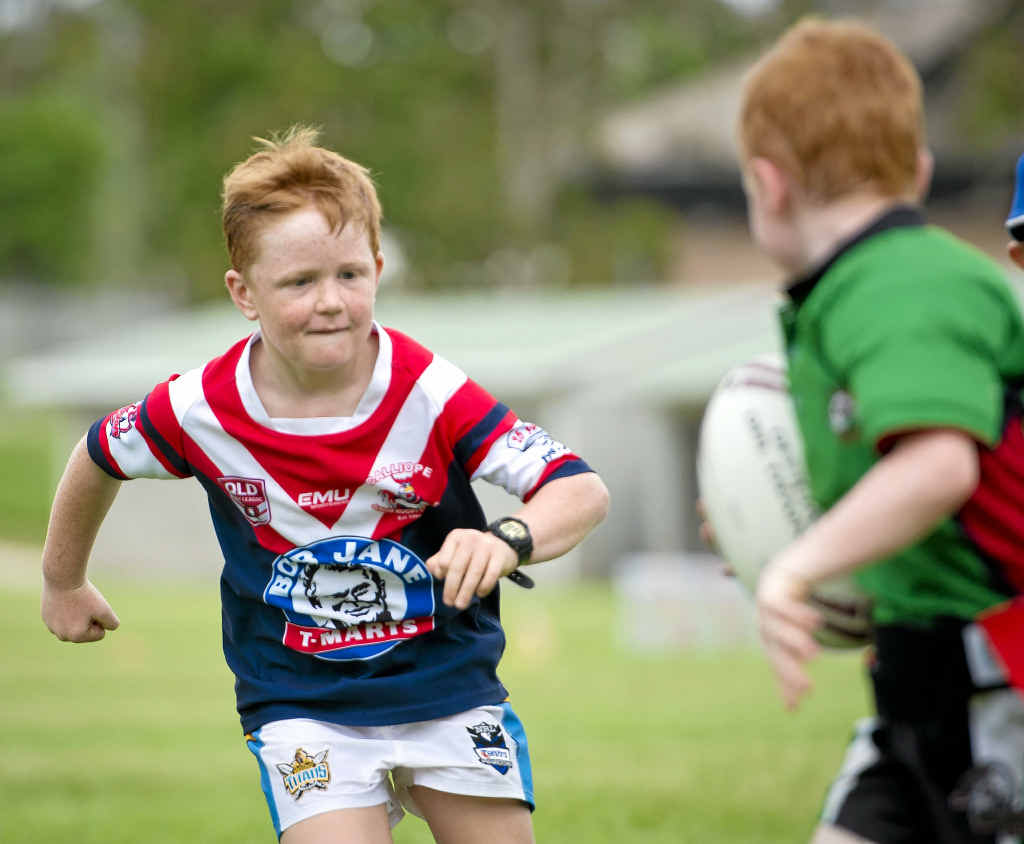 FOCUSED: Dylan Vickery, 7, relishes the Junior Footy Academy environment yesterday. FOCUSED: Dylan Vickery, 7, relishes the Junior Footy Academy environment yesterday.