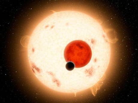 An artist's impression of Kepler-16b, a world where two suns set over the horizon instead of just one, the planet is the most An artist's impression of Kepler-16b, a world where two suns set over the horizon instead of just one, the planet is the most