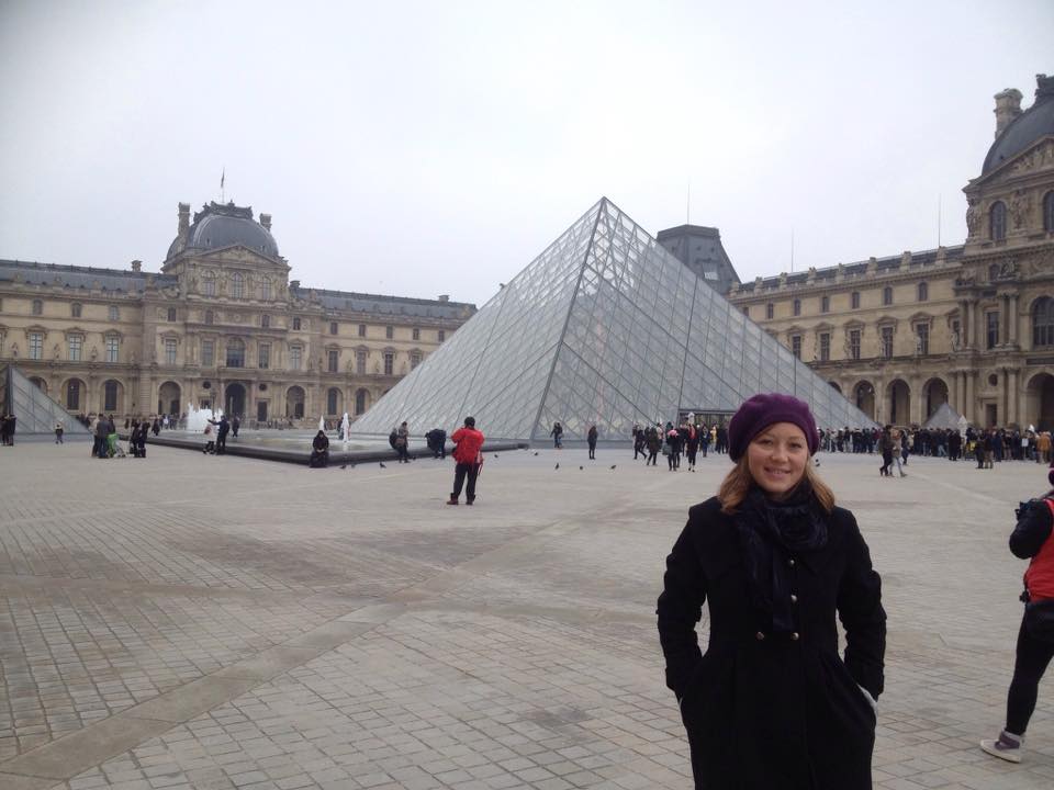 Trinity College, Gladstone teacher Brenda Courtice at the Louvre in Paris, on the day masked gunmen killed at least 12 people at a French satirical magazine a few blocks away. Trinity College, Gladstone teacher Brenda Courtice at the Louvre in Paris, on the day masked gunmen killed at least 12 people at a French satirical magazine a few blocks away.