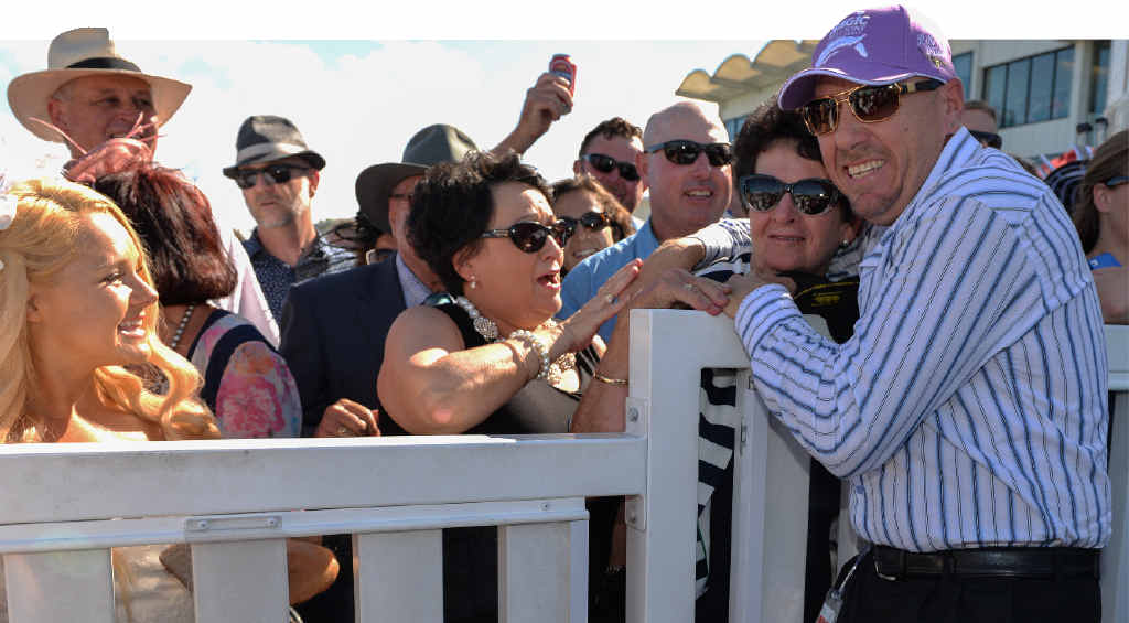 RICH PURSE: Sunshine Coast trainer Darryl Hansen celebrates with family members after Le Chef’s victory in yesterday’s Magic Millions 2YO Classic. RICH PURSE: Sunshine Coast trainer Darryl Hansen celebrates with family members after Le Chef’s victory in yesterday’s Magic Millions 2YO Classic.