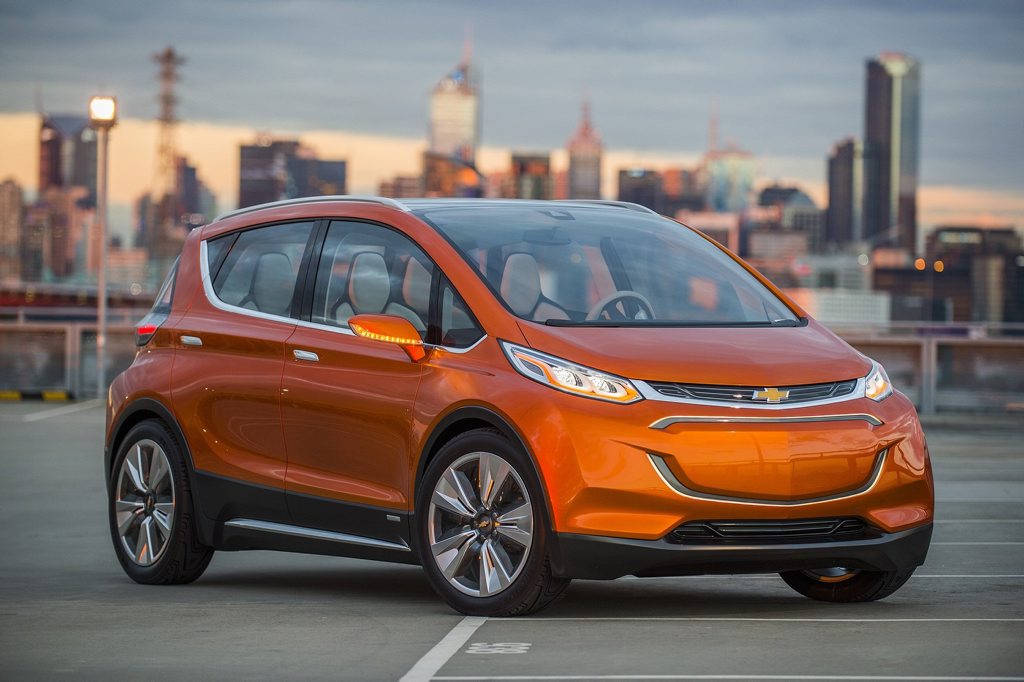 The Chevrolet Bolt EV concept. The Chevrolet Bolt EV concept.