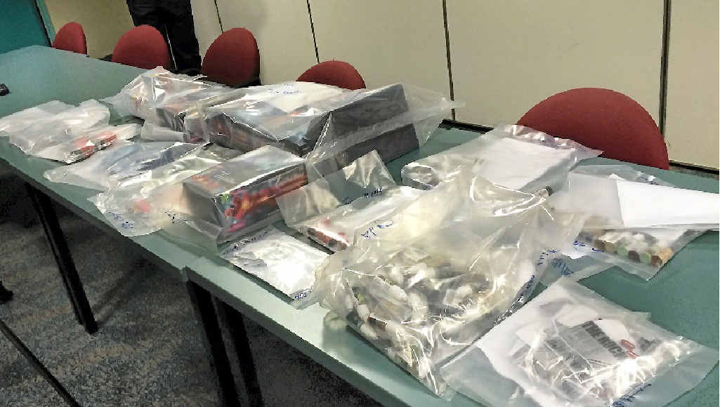 ILLEGAL STASH: Part of the stash seized by police in raids at Love Heart Adult shops in Rockhampton. Stores and private residences also were searched in Mackay, Bundaberg and Toowoomba. ILLEGAL STASH: Part of the stash seized by police in raids at Love Heart Adult shops in Rockhampton. Stores and private residences also were searched in Mackay, Bundaberg and Toowoomba.