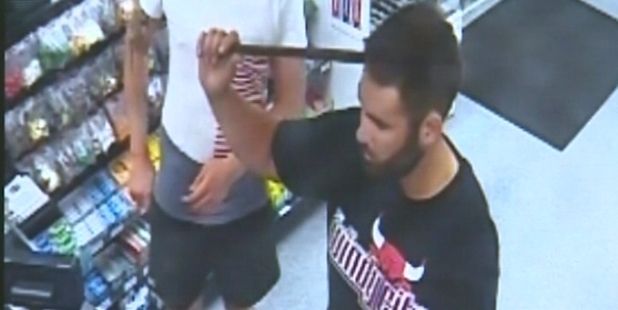 Armitage arrives at the service station with the rod lodged in his head. Armitage arrives at the service station with the rod lodged in his head.