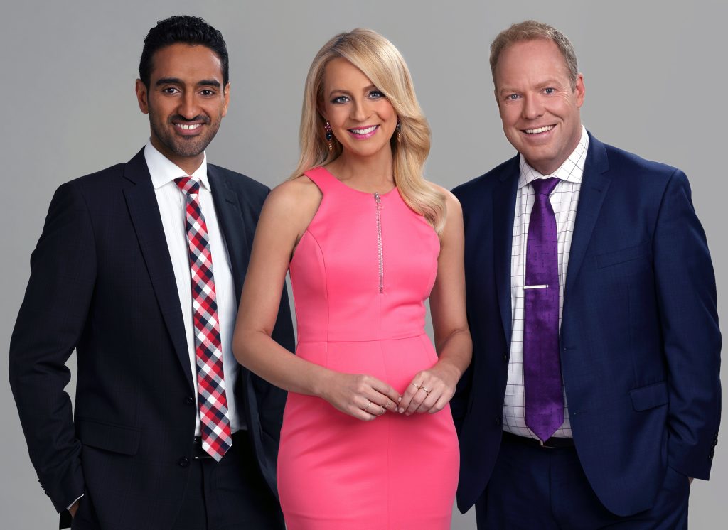 The Project's Waleed Aly, Carrie Bickmore and Peter Helliar. The Project's Waleed Aly, Carrie Bickmore and Peter Helliar.