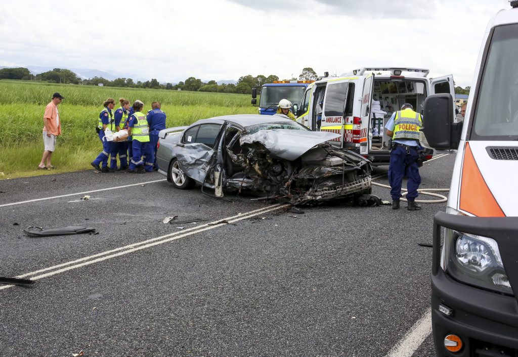 Two vehicle accident on Tweed Valley Way close to the Riverside drive turn off. Wednesday 21, 2015. Photo: Nolan Verheij-Full / Tweed Daily News Two vehicle accident on Tweed Valley Way close to the Riverside drive turn off. Wednesday 21, 2015. Photo: Nolan Verheij-Full / Tweed Daily News