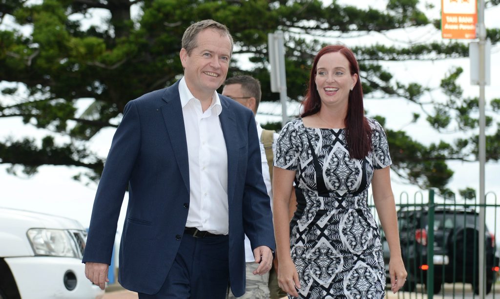 Federal Labor leader Bill Shorten in Yeppoon with ALP candidate for Keppel Brittany Lauga. Photo: Chris Ison / The Morning Bulletin Federal Labor leader Bill Shorten in Yeppoon with ALP candidate for Keppel Brittany Lauga. Photo: Chris Ison / The Morning Bulletin