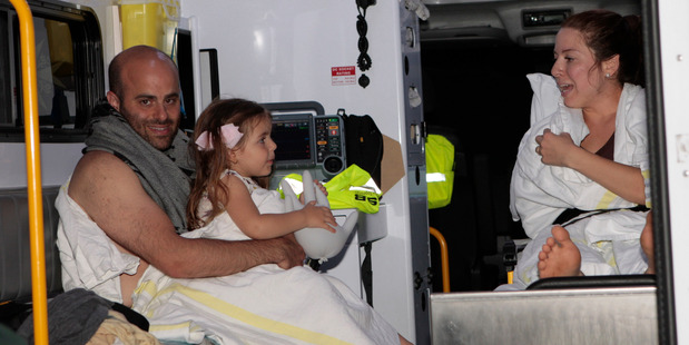 The family went to Auckland City Hospital by ambulance. The family went to Auckland City Hospital by ambulance.