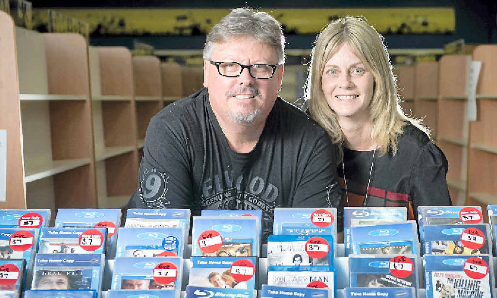 THE END: Tannum Central Blockbuster owners Shane and Christine Hicks will close down the store they have owned since 2004 on January 31. THE END: Tannum Central Blockbuster owners Shane and Christine Hicks will close down the store they have owned since 2004 on January 31.