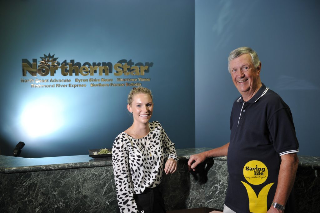 Northern Rivers cancer council community project co-ordinator Rowena Terone and Northern Rivers Cancer Council advocacy team leader Art Beavis are excited about the launch of the Northern Star campaign in support of the Cancer Council. Photo Marc Stapelberg / The Northern Star Northern Rivers cancer council community project co-ordinator Rowena Terone and Northern Rivers Cancer Council advocacy team leader Art Beavis are excited about the launch of the Northern Star campaign in support of the Cancer Council. Photo Marc Stapelberg / The Northern Star