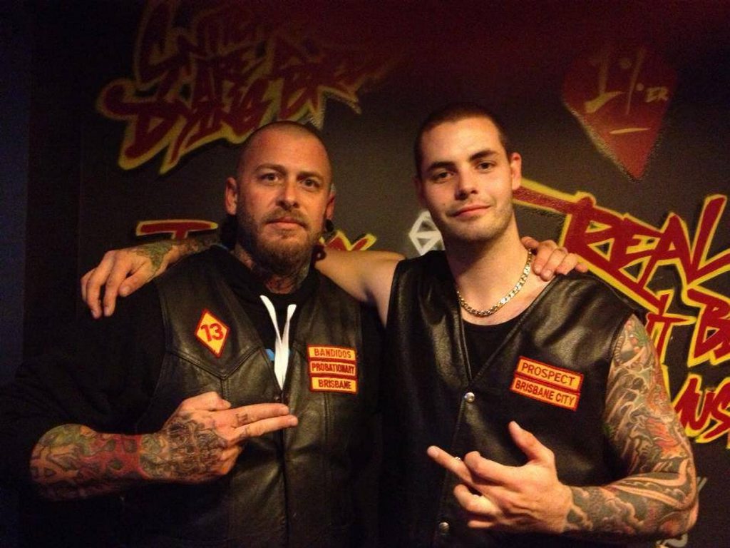Wannabe bikie Andrew Barton Clarke-Davis (right) from Toowoomba was jailed after police located meth and guns in the vehicle he was travelling in near Ipswich. Picture: Supplied Wannabe bikie Andrew Barton Clarke-Davis (right) from Toowoomba was jailed after police located meth and guns in the vehicle he was travelling in near Ipswich. Picture: Supplied