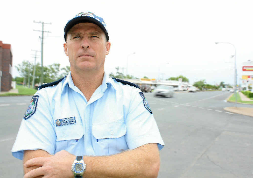 NO NONSENSE: Emerald officer-in-charge Senior Sergeant Peter McFarlane. NO NONSENSE: Emerald officer-in-charge Senior Sergeant Peter McFarlane.