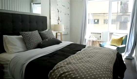 Mark and JJ's renovated bedroom. Mark and JJ's renovated bedroom.