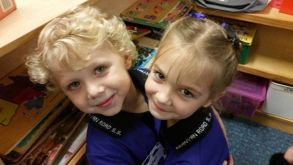 Leica Scanlan-Bonnett sent in this photo of Layla McCallum and her best friend Zavier Carkeet who have started Prep at Branyan Rd State School. Photo Contributed Leica Scanlan-Bonnett sent in this photo of Layla McCallum and her best friend Zavier Carkeet who have started Prep at Branyan Rd State School. Photo Contributed