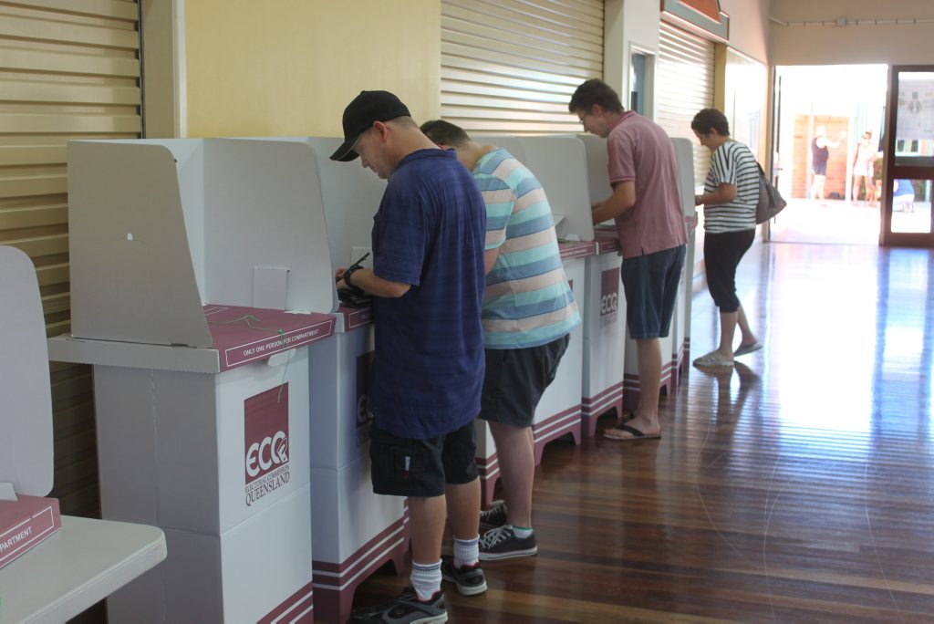 Rockhampton residents cast their vote in the 2015 state election at the Rockhampton State High School polling booth. Photo Rachael Conaghan/The Morning Bulletin Rockhampton residents cast their vote in the 2015 state election at the Rockhampton State High School polling booth. Photo Rachael Conaghan/The Morning Bulletin