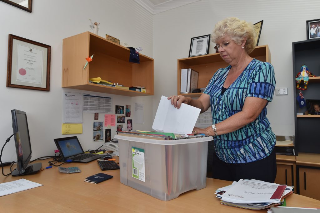 Member for Maryborough Anne Maddern sorts out things in her office while the result at the state election remains undecided. Member for Maryborough Anne Maddern sorts out things in her office while the result at the state election remains undecided.