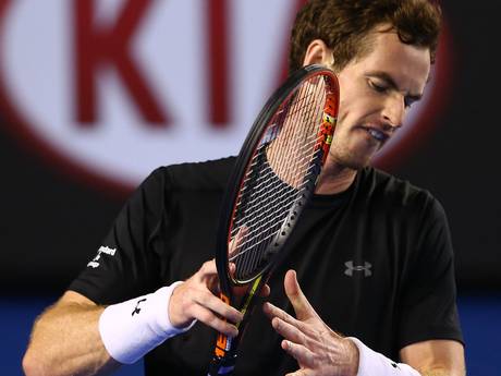 Andy Murray reacts to losing a point during the Australian Open Andy Murray reacts to losing a point during the Australian Open