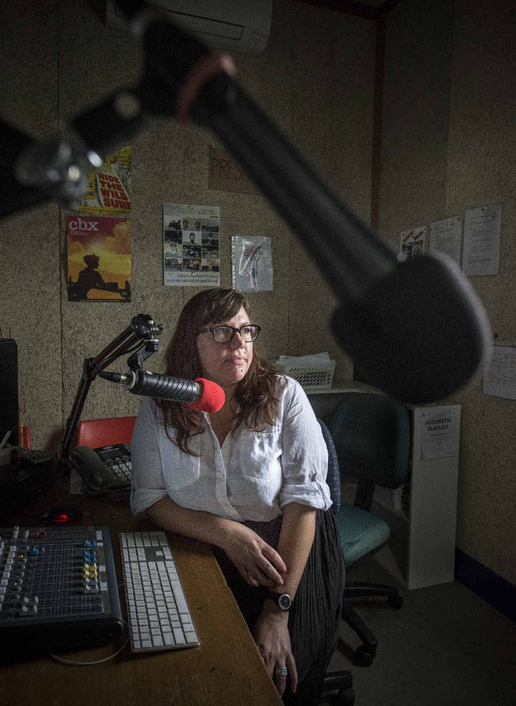 ON AIR: Yamba radio station TLC FM 100.3 is looking for new station manager to take over from Rebecca Beare-Bath. PHOTO: ADAM HOURIGAN ON AIR: Yamba radio station TLC FM 100.3 is looking for new station manager to take over from Rebecca Beare-Bath. PHOTO: ADAM HOURIGAN