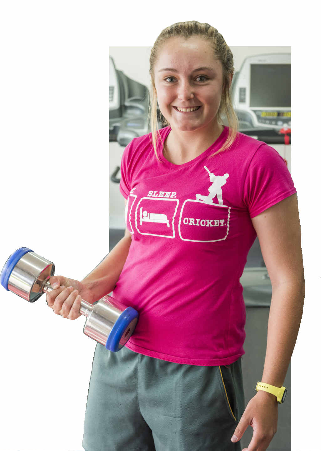 DRIVEN TO SUCCEED: Amy Riddell works out at Jetts Fitness Grafton in her attempts to gain an edge over her competition PHOTO: ADAM HOURIGAN DRIVEN TO SUCCEED: Amy Riddell works out at Jetts Fitness Grafton in her attempts to gain an edge over her competition PHOTO: ADAM HOURIGAN