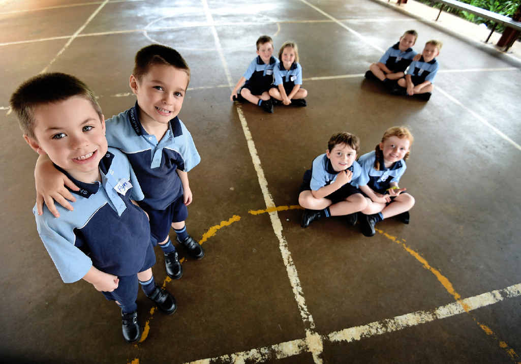 SEEING DOUBLE: There are four sets of twins starting kindergarten at St Joseph’s Primary School, Alstonville, including Cooper and Riley Braz, Madeleine and Reuben Donnelly, Flyn and Lachlan Smith and Eden and Oliver Kelly. SEEING DOUBLE: There are four sets of twins starting kindergarten at St Joseph’s Primary School, Alstonville, including Cooper and Riley Braz, Madeleine and Reuben Donnelly, Flyn and Lachlan Smith and Eden and Oliver Kelly.