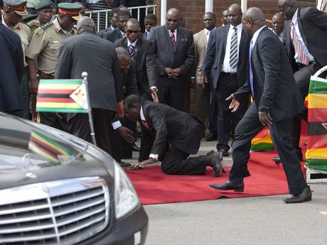 Mugabe, 90, was elected chairman of the African Union and is set to celebrate his 91st birthday on 21 February Mugabe, 90, was elected chairman of the African Union and is set to celebrate his 91st birthday on 21 February