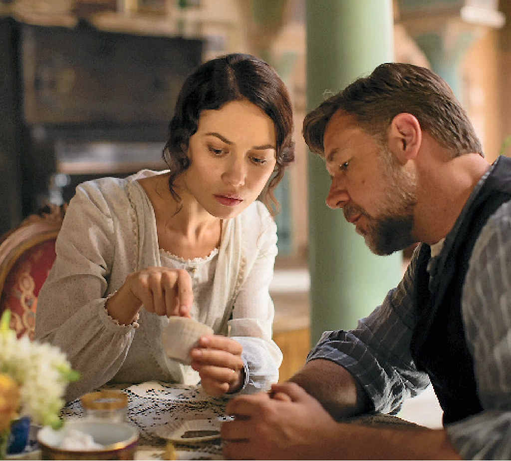POWERFUL MOVIE: Olga Kurylenko and Russell Crowe in a scene from The Water Diviner. POWERFUL MOVIE: Olga Kurylenko and Russell Crowe in a scene from The Water Diviner.
