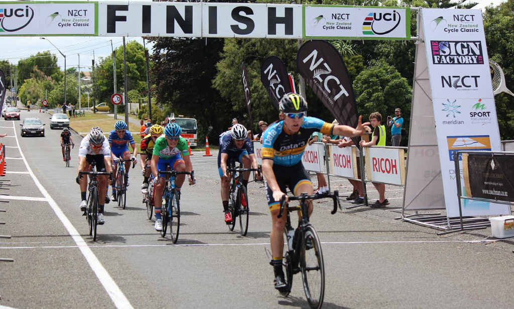 FIRST OF MANY: Grafton cyclist Craig Evers wins stage two of the New Zealand Cycle Classic on January 30 – his first race win since he started racing for UCI team Data#3 at the start of 2015. PHOTO: CONTRIBUTED FIRST OF MANY: Grafton cyclist Craig Evers wins stage two of the New Zealand Cycle Classic on January 30 – his first race win since he started racing for UCI team Data#3 at the start of 2015. PHOTO: CONTRIBUTED