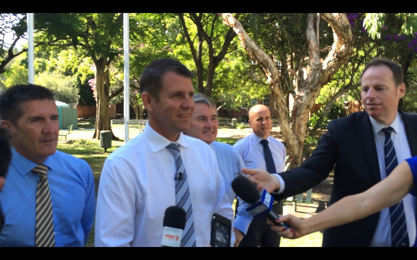 NSW Premier Mike Baird at Ballina High. NSW Premier Mike Baird at Ballina High.