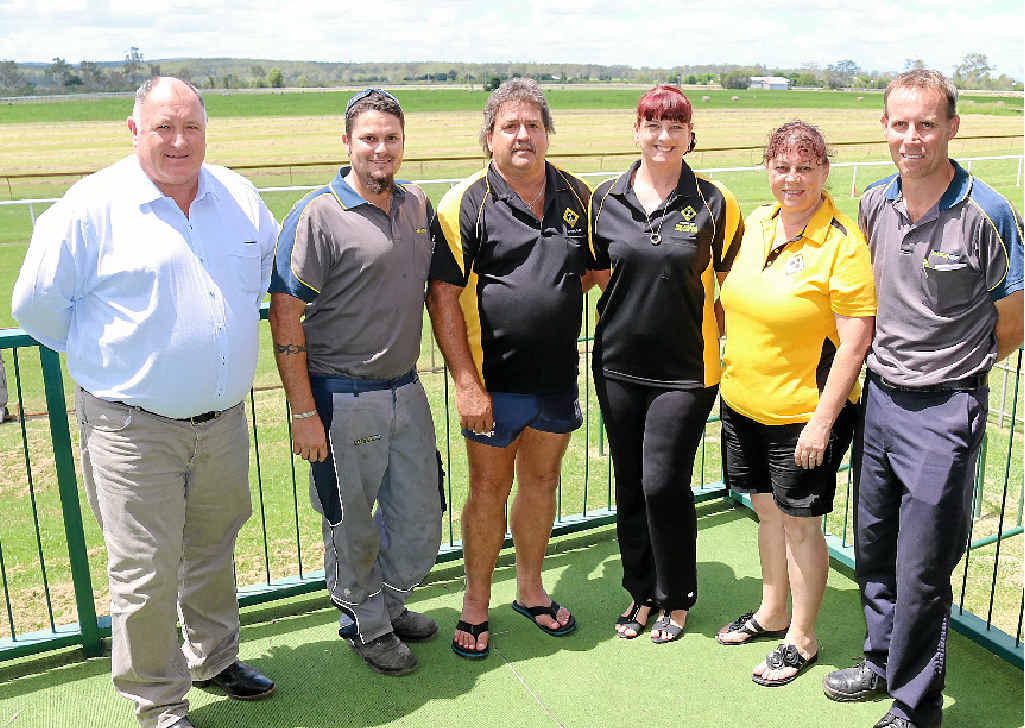 READY TO ROLL: Lockyer Valley Mayor Steve Jones, Paul Lehne from Master Hire and Kerry Wilkins, Leisa Keats and Juanita Johnson from the Lights On The Hill committee and Matt Prendergast from Master Hire are preparing for Lights On The Hill, to be held at Gatton Racecourse for the first time. READY TO ROLL: Lockyer Valley Mayor Steve Jones, Paul Lehne from Master Hire and Kerry Wilkins, Leisa Keats and Juanita Johnson from the Lights On The Hill committee and Matt Prendergast from Master Hire are preparing for Lights On The Hill, to be held at Gatton Racecourse for the first time.