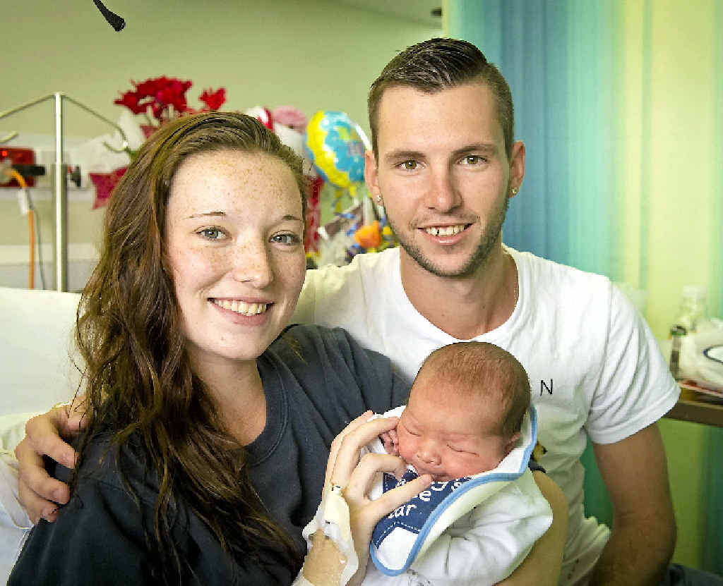 SECRET BABY: Maddison Turner and Codey Thorogood welcome their first baby a little boy, who is yet to be named, at Gladstone Hospital at 7.33pm on February 10 weighing 3500g. SECRET BABY: Maddison Turner and Codey Thorogood welcome their first baby a little boy, who is yet to be named, at Gladstone Hospital at 7.33pm on February 10 weighing 3500g.