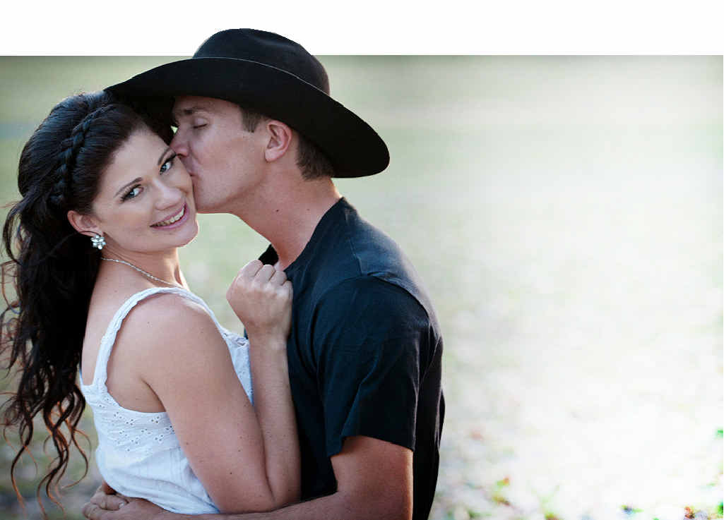ON TRACK: Rodeo lovers Elyse Williams and Ryan Dickens. ON TRACK: Rodeo lovers Elyse Williams and Ryan Dickens.