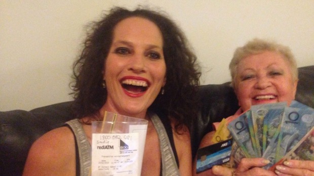 Sue Lamb celebrates her surprise $10 million windfall. Sue Lamb celebrates her surprise $10 million windfall.