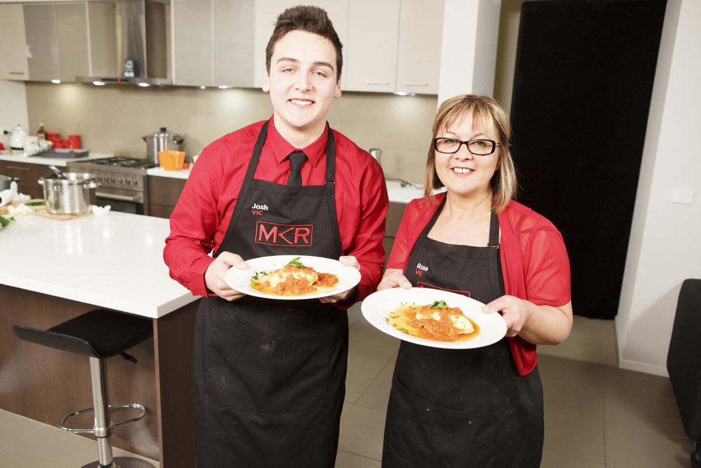 Josh and Rose prepare to serve their entree during their instant restaurant in Bacchus Marsh, Victoria. Josh and Rose prepare to serve their entree during their instant restaurant in Bacchus Marsh, Victoria.
