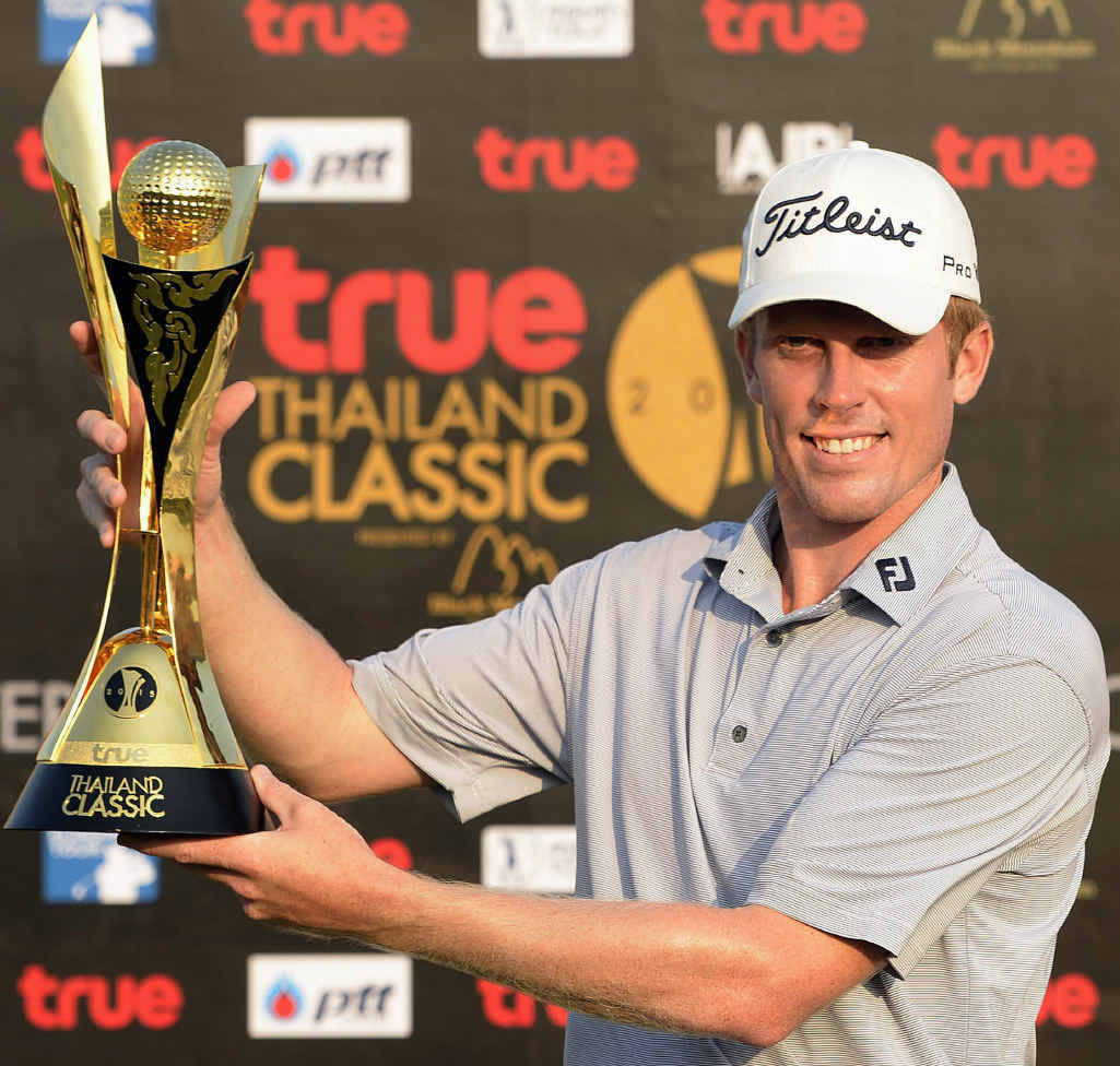 FINE MOMENT: Gatton golfer Andrew Dodt celebrates his latest Asian Tour victory in Thailand. FINE MOMENT: Gatton golfer Andrew Dodt celebrates his latest Asian Tour victory in Thailand.