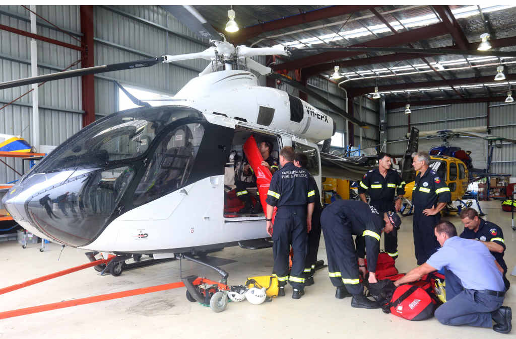 READY TO GO: The swift water rescue team prepares for Cyclone Marcia to hit the Sunshine Coast with 300-500mm of rain possible in some areas.
