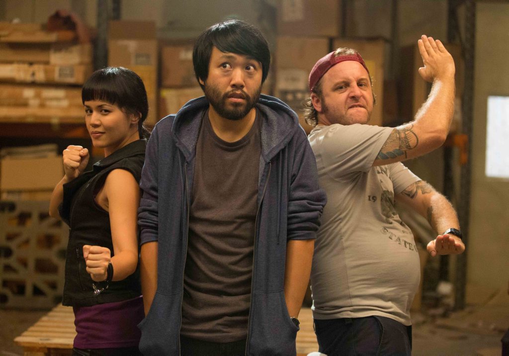 Stephanie Son, Lawrence Leung and Dave Eastgate in a scene from Maximum Choppage. Stephanie Son, Lawrence Leung and Dave Eastgate in a scene from Maximum Choppage.