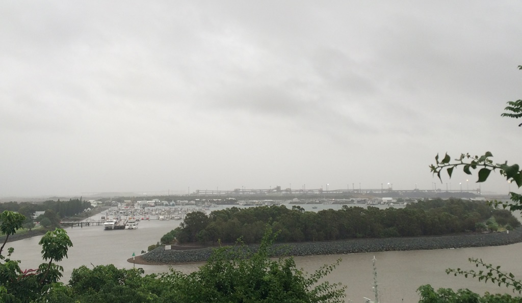 Waiting for the storm: There are grey skies in Gladstone on Friday morning. Waiting for the storm: There are grey skies in Gladstone on Friday morning.