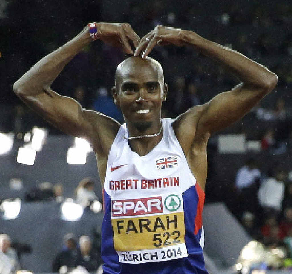 TOO GOOD: Mo Farah celebrates after winning gold in the men’s 10,000m at the European championships last year. TOO GOOD: Mo Farah celebrates after winning gold in the men’s 10,000m at the European championships last year.