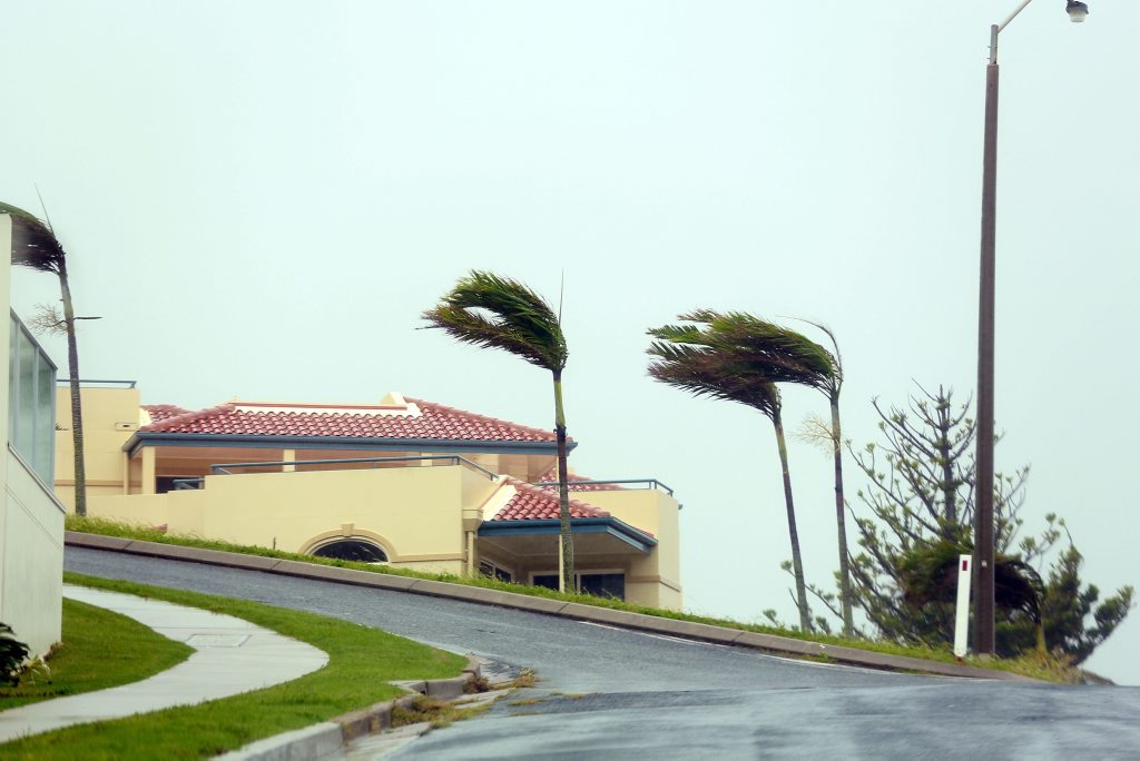Strong winds hit the coastal town of Yeppoon in north Queensland. Strong winds hit the coastal town of Yeppoon in north Queensland.