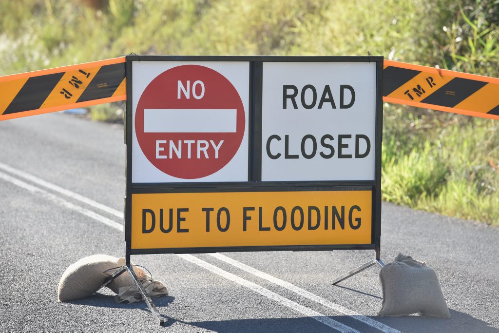 Roads around the region are closed due to flooding. Roads around the region are closed due to flooding.