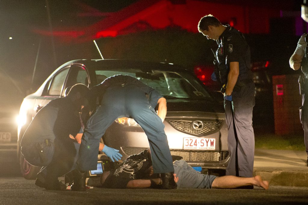A man is taken into custody after being tasered by police in New Auckland, Gladstone. A man is taken into custody after being tasered by police in New Auckland, Gladstone.