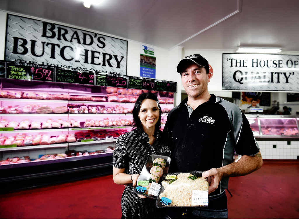 A CUT ABOVE: Brad’s Butchery co-owners Brad and Tanya Holloway are happy to offer coeliac safe meat products. A CUT ABOVE: Brad’s Butchery co-owners Brad and Tanya Holloway are happy to offer coeliac safe meat products.