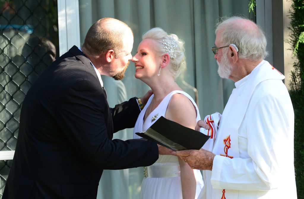 Priscilla Shaw (nee Liesegang) and Kieren Shaw were married on Saturday despite Cyclone Marcia causing the cancelation of their wedding venue, and leaving half their guests, including their wedding photographer, stranded in Brisbane unable to attend. Photo Sharyn O'Neill / Morning Bulletin Priscilla Shaw (nee Liesegang) and Kieren Shaw were married on Saturday despite Cyclone Marcia causing the cancelation of their wedding venue, and leaving half their guests, including their wedding photographer, stranded in Brisbane unable to attend. Photo Sharyn O'Neill / Morning Bulletin