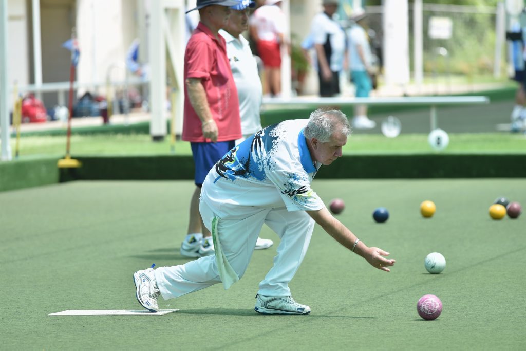 Hervey Bay Bowls Club pairs competition Brian Beynan (Hervey