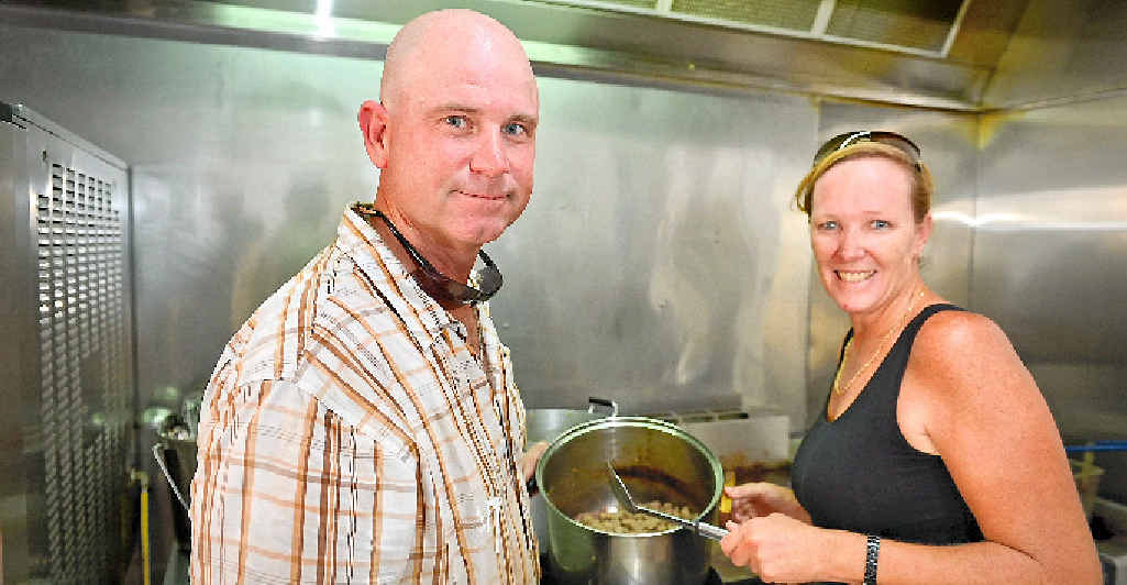 STEPPED UP TO THE PLATE: Peter and Julie Beel handled the heat in the kitchen when people from Rockhampton came to Mount Larcom to be fed. STEPPED UP TO THE PLATE: Peter and Julie Beel handled the heat in the kitchen when people from Rockhampton came to Mount Larcom to be fed.