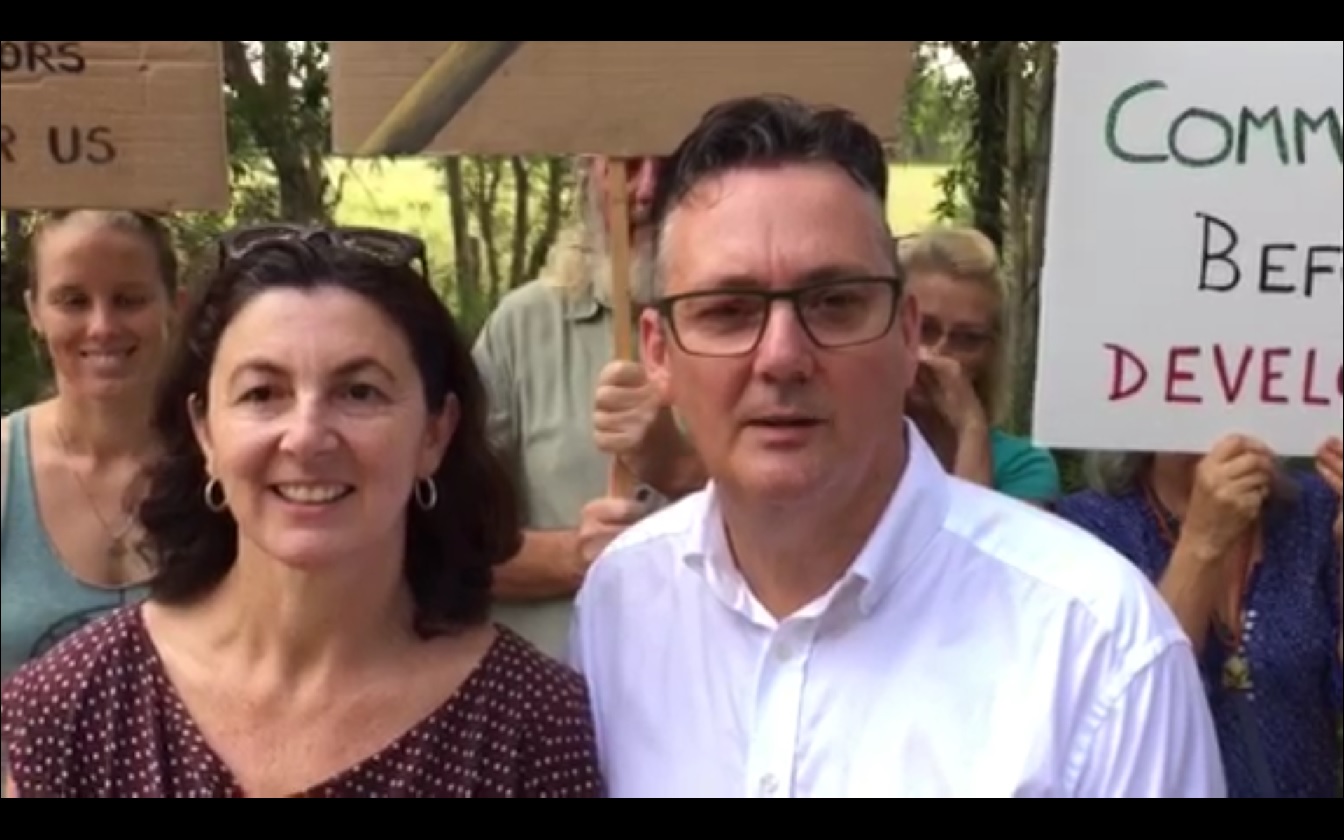Ballina Labor candidate Paul Spooner, with Cate Coorey of the Byron Residents Group, announces Labor will scrap the controversial West Byron development if Mr Spooner is elected and Labor wins government at next month's poll. Ballina Labor candidate Paul Spooner, with Cate Coorey of the Byron Residents Group, announces Labor will scrap the controversial West Byron development if Mr Spooner is elected and Labor wins government at next month's poll.
