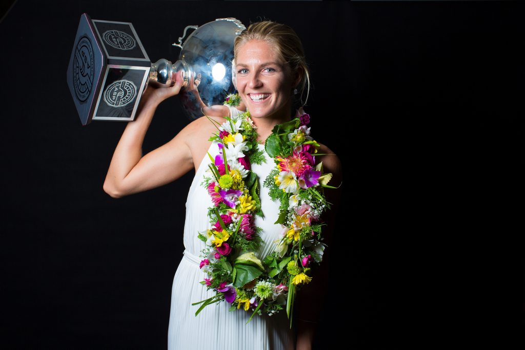 Stephanie Gilmore was awarded WSL Women's Champion, Wave of the Year and Heat of the Year at the World Surf League Awards in Coolangatta. Stephanie Gilmore was awarded WSL Women's Champion, Wave of the Year and Heat of the Year at the World Surf League Awards in Coolangatta.