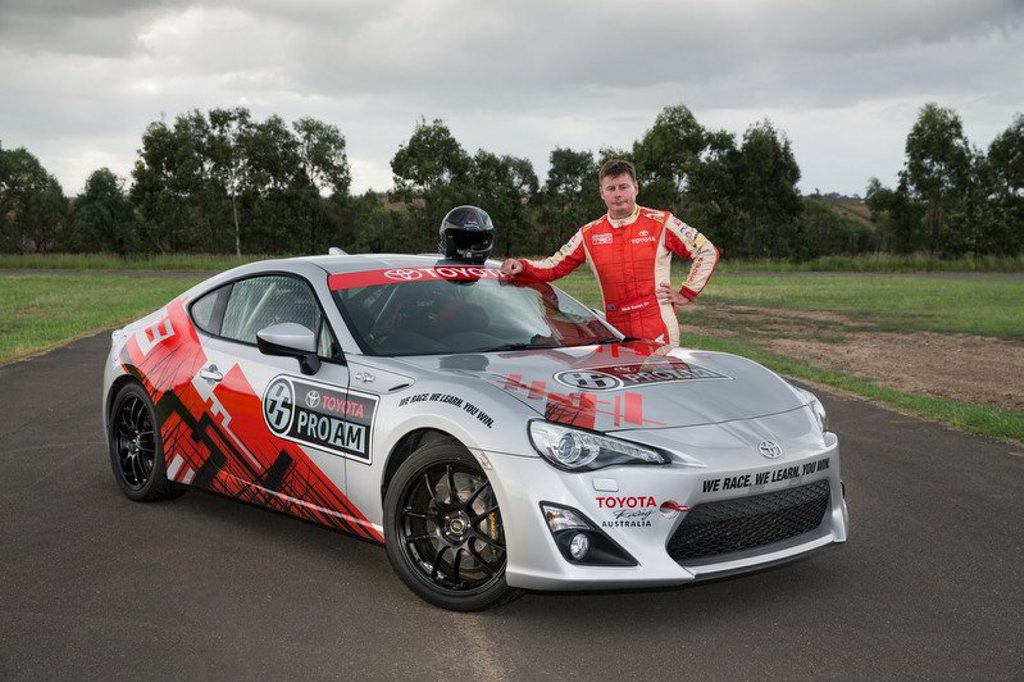 Neal Bates with the Toyota 86. Neal Bates with the Toyota 86.