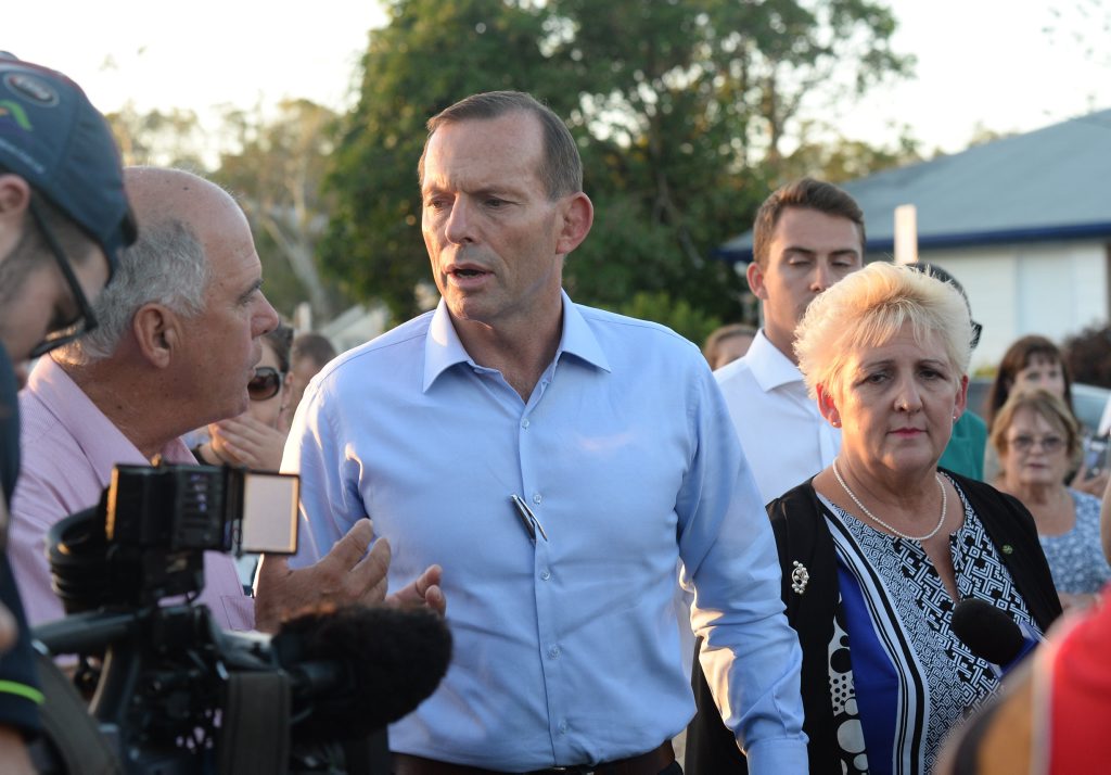 PM Tony Abbott speaking to locals in Yeppoon. Photo Allan Reinikka / The Morning Bulletin PM Tony Abbott speaking to locals in Yeppoon. Photo Allan Reinikka / The Morning Bulletin