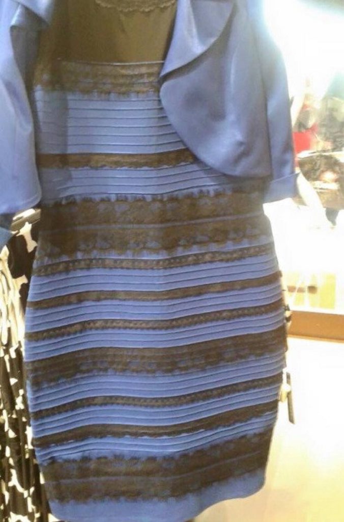 Debate has raged on social media as to the true colours of this dress. Photo Contributed