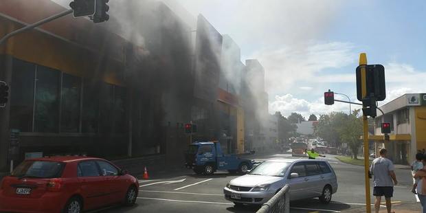 A fire has broken out in a Westfield shopping centre in New Zealand A fire has broken out in a Westfield shopping centre in New Zealand